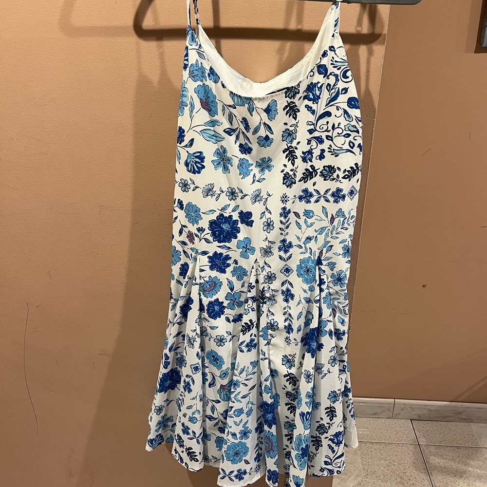 Short belted Aqua Dress